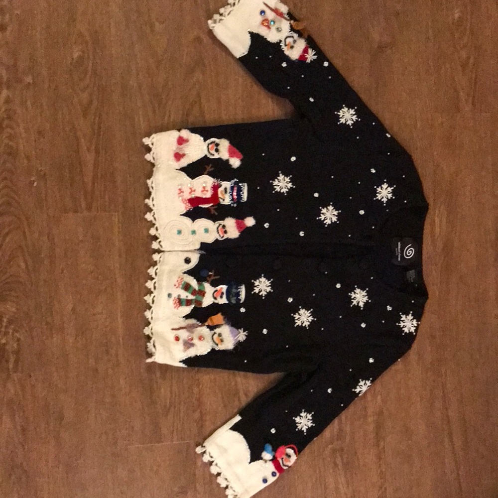 Micheal Simon Event Snowman Cardigan size medium